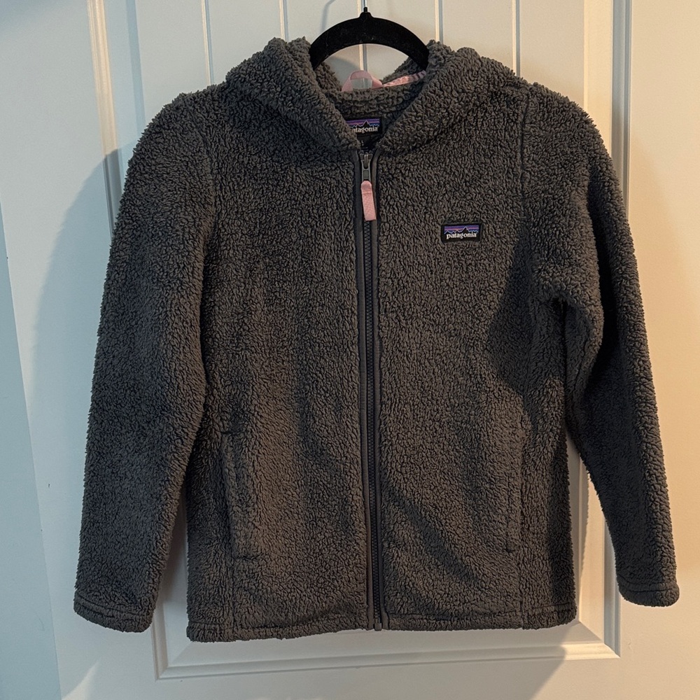 Patagonia Charcoal Sherpa Girls Hoodie